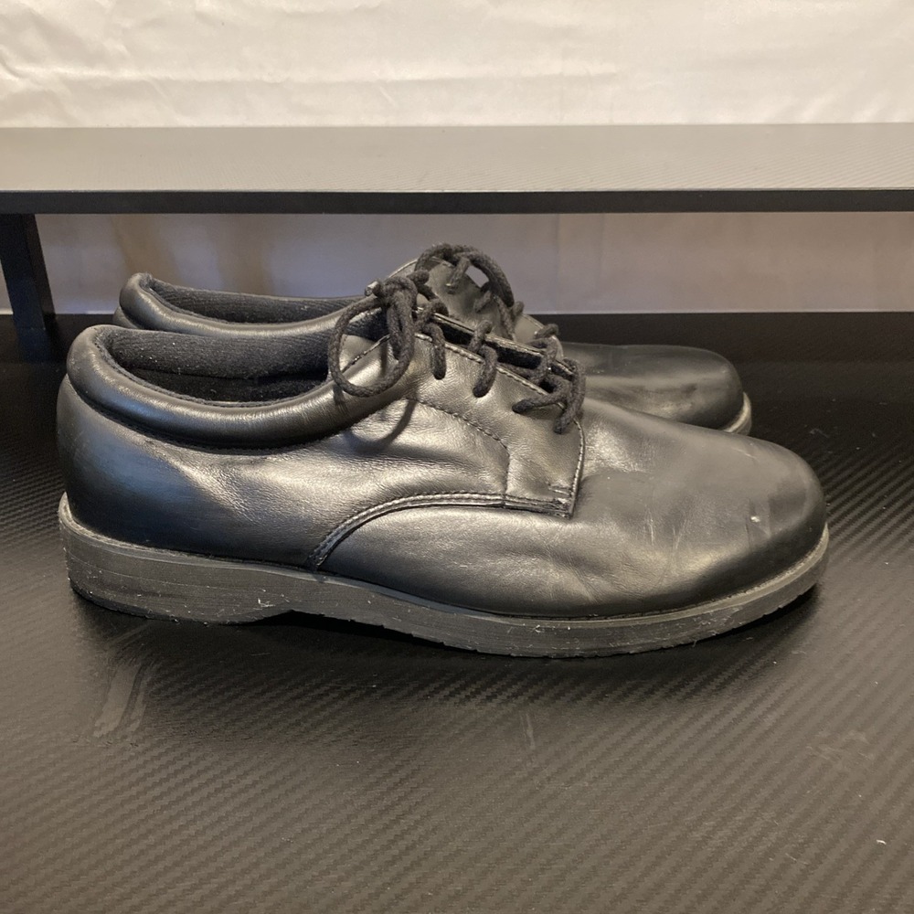 MEN'S DR SCHOLLS BLACK LEATHER LACE‎ UP OXFORD PAUL SHOES 10 W